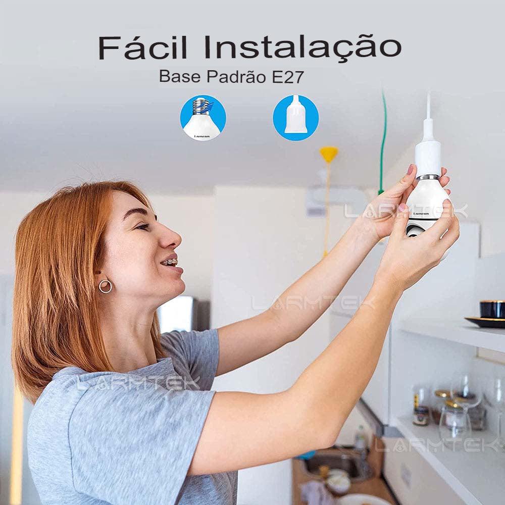 Câmera de Segurança Full HD / Wifi Rotativa 360° - Manias Brasileira